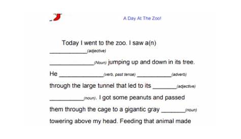 free printable mad libs for kids