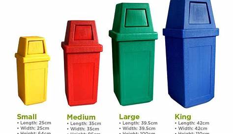 garbage trash can standard size