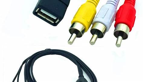 Usb A Female to 3RCA Cable usb to three lotus av line USB to AV audio