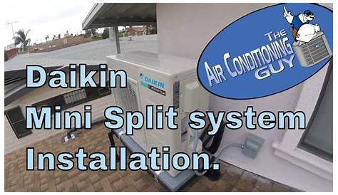 Daikin mini split system installation. - YouTube