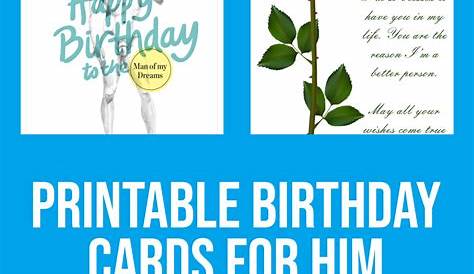 10 Best Printable Birthday Cards For Him - printablee.com