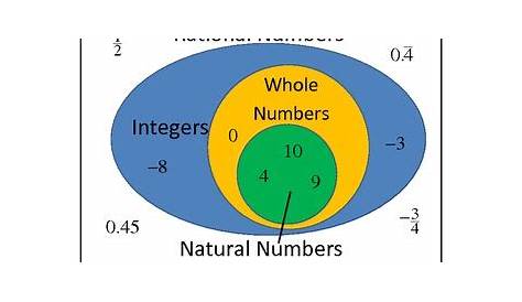 Rational Numbers - Integers - Whole Numbers - Natural Numbers Poster