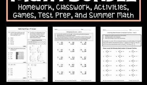 This 5th grade math bundle features common core standards with lots of