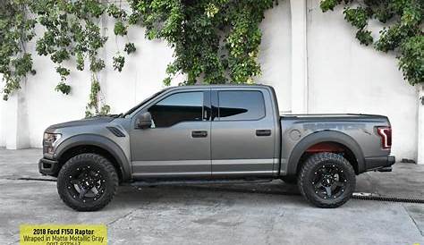 2018 Ford F150 Raptor Wrapped in Matte Metallic Gray Foil - Autofoil