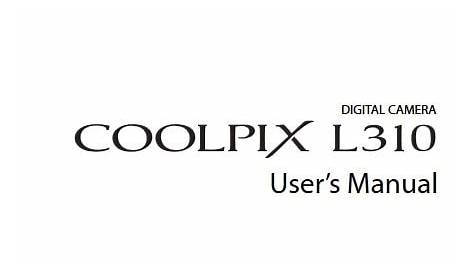 coolpix l310 manual