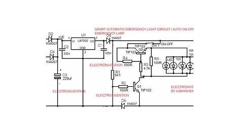 automatic led emergency light circuit diagram