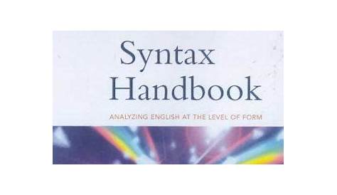 the syntax handbook 2nd edition pdf