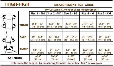 Compression Stocking Size Chart