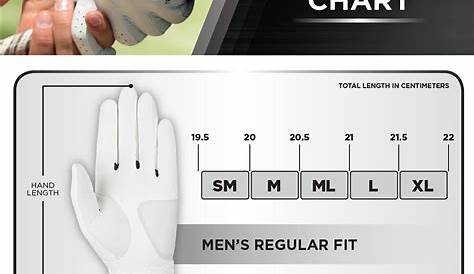 golf glove hand size chart