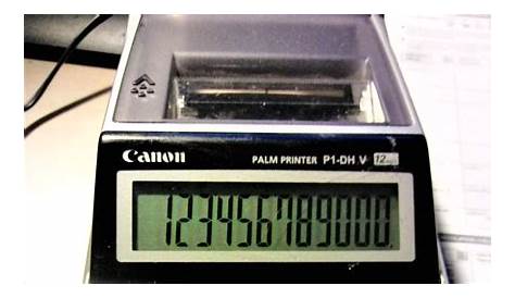 canon palm printer p1-dh v manual