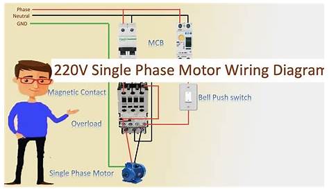 220v single phase motor wiring diagram