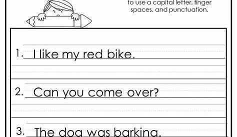 10 Printable Write the Sentence Worksheets. | Made By Teachers