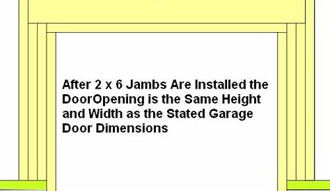 Rough Garage Door Framing Diagram