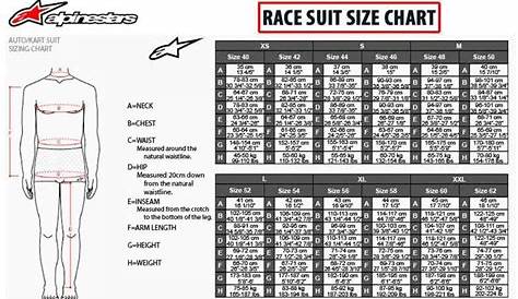 Alpinestars Motorcycle Race Suit Size Chart | Reviewmotors.co