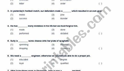 Grammar Primary 6 - ESL worksheet by thescribbledoodle