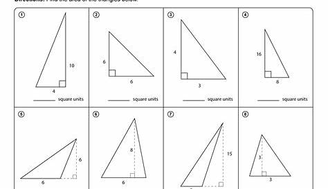 math triangles worksheet