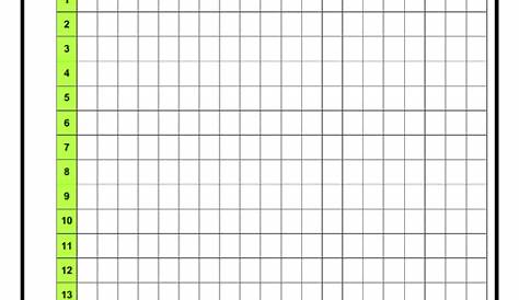 Blank Times Table Chart | White Gold