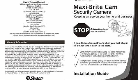 swann security system manual