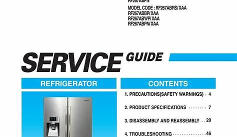 samsung rf263beaesr refrigerator user manual