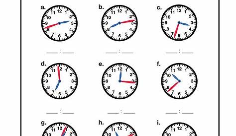 printable tell the time worksheets