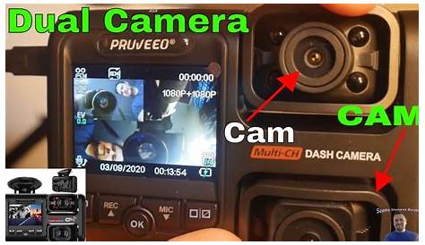 Pruveeo D30H Dash Cam with Infrared Night Vision and WiFi, Dual 1080P