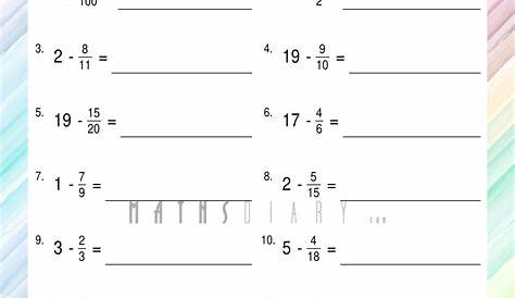 whole numbers as fractions worksheets