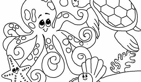 Free Under the Sea Coloring Pages to print for kids