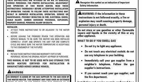 polaris water heater service manual