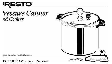 Presto Pressure Canner Manual - Healthy Canning in Partnership with
