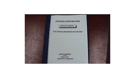 astron rs20a service manual