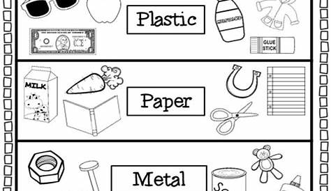 recycle worksheets kindergarten