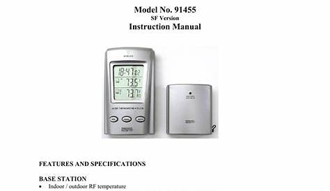 Instruction Manual - WeatherConnection | Manualzz
