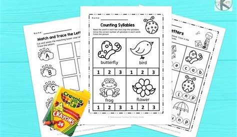 spring literacy worksheets for kindergarten