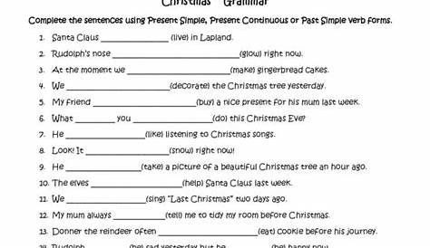 Christmas Grammar Story: English ESL worksheets pdf & doc