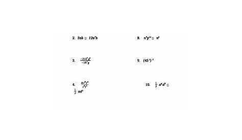 Dividing Exponents Worksheet / Homework Help Powers And Exponents