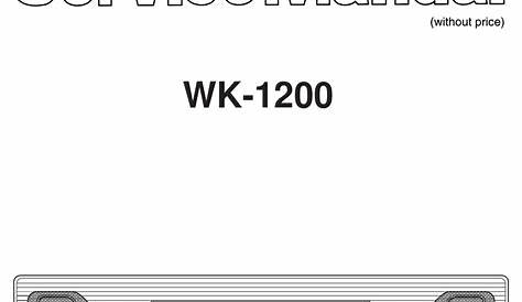 CASIO WK-1200 SERVICE MANUAL Pdf Download | ManualsLib