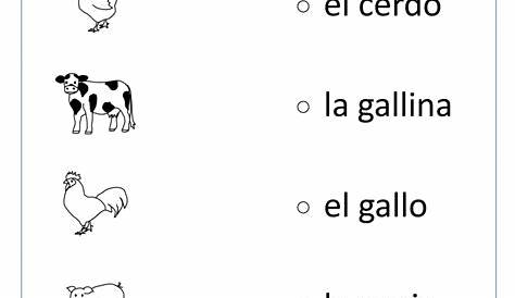 spanish worksheets for 1st grade