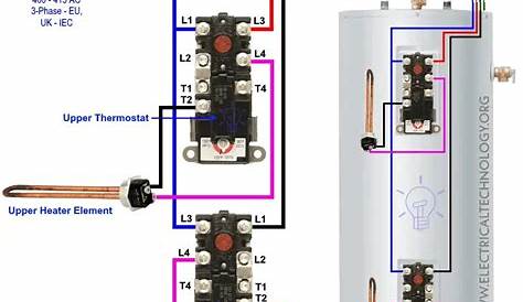 electric water heater schematic diagram