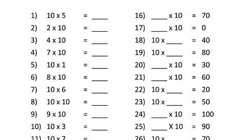 grade printable multiplication worksheet