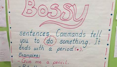 there is a sign that says commands are bossy
