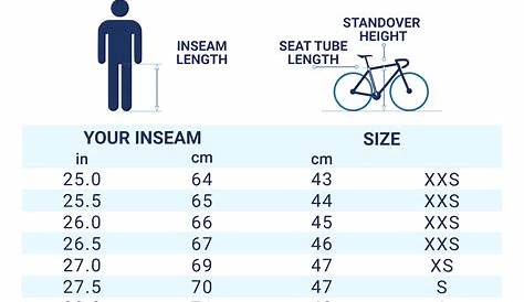 giant bicycle size chart
