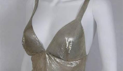 Paco Rabanne Silver Metal Mesh Tank Top For Sale at 1stDibs | silver