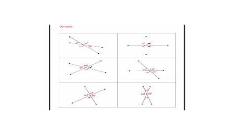 Vertical Angles Worksheet Worksheet for 10th Grade | Lesson Planet