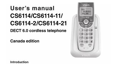Vtech 6.0 Cordless Phone Manual - Bell Be6425 3 Dect 6 0 Cordless Phone