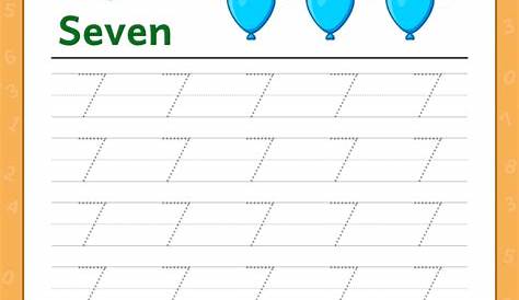 trace number 7 worksheets