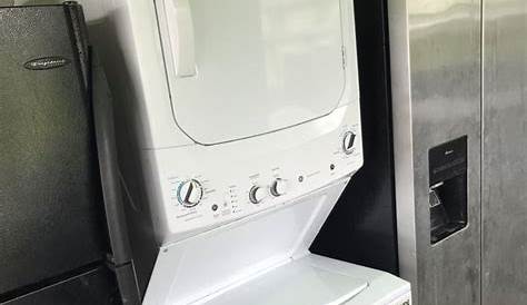 New model 27” stackable Ge washer and electric dryer combo used