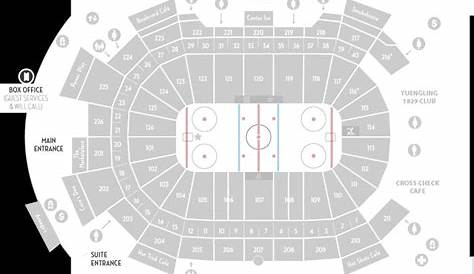 giant center seating chart with rows and seat numbers