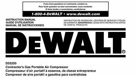 DEWALT D55250 INSTRUCTION MANUAL Pdf Download | ManualsLib