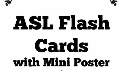 sign language flash cards printable
