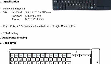 Loyal Electronics KG3608 2.4G Wireless Keyboard User Manual